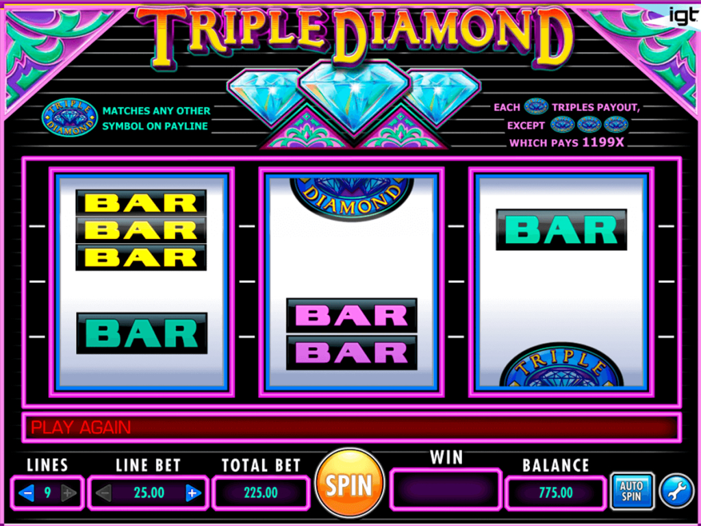 Автоматы игровые «Triple Diamond» от Flagman Сasino: классика трех барабанов с бриллиантовым блеском